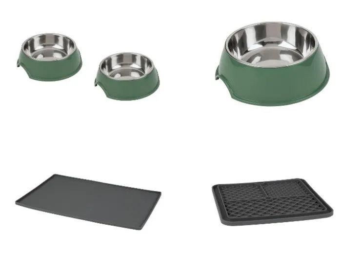 Voer- en drinkbak, voermat of likmat