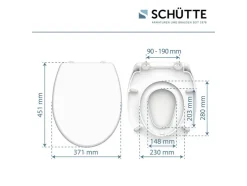 WC zitting duroplast FAMILY WHITE met soft-close-mechanisme en snelsluiting