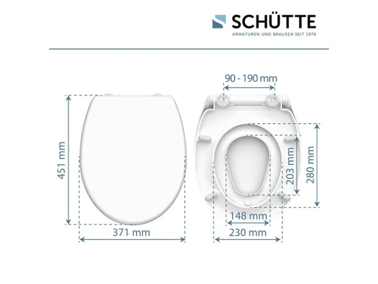 WC zitting duroplast FAMILY WHITE met soft-close-mechanisme en snelsluiting