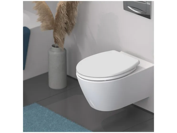 WC zitting duroplast FAMILY WHITE met soft-close-mechanisme en snelsluiting