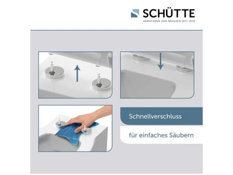 WC zitting duroplast FAMILY WHITE met soft-close-mechanisme en snelsluiting