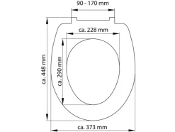 WC zitting duroplast, met soft-close-mechanisme