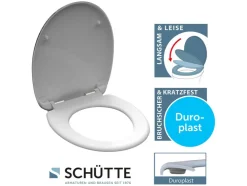 WC zitting duroplast, met soft-close-mechanisme