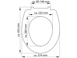 WC zitting duroplast, met soft-close-mechanisme