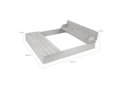 Zandbak met opklapbare zitbank