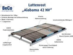 7-zones lattenbodem Alabama 42 NV