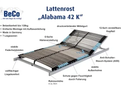 7-zones lattenbodem Alabama 42