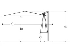 Zweefparasol Rhodos Junior 300 cm